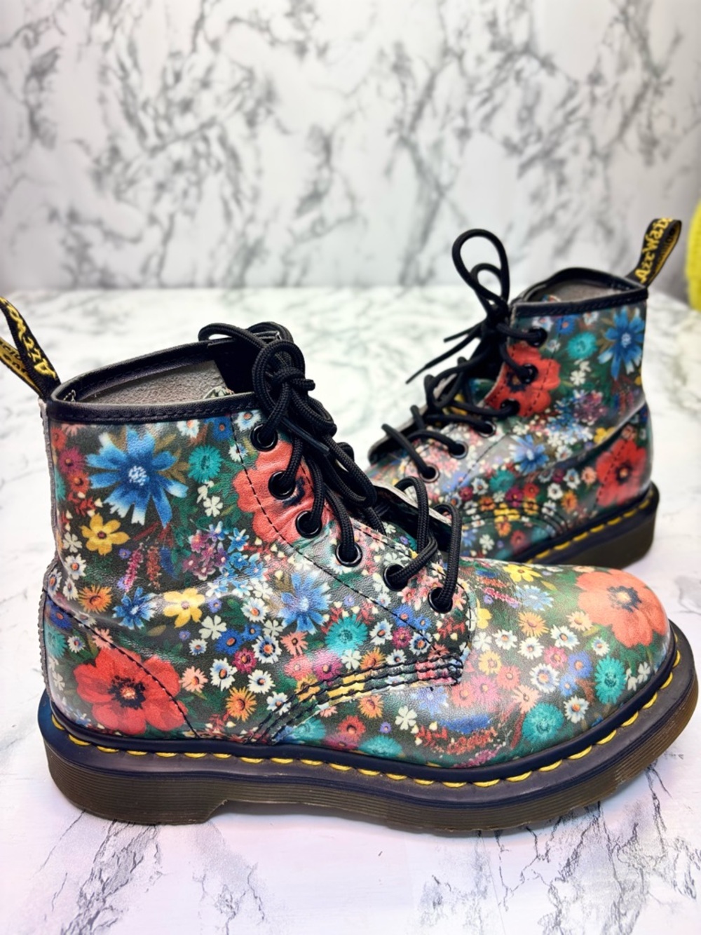 Dr. Martens 1460 Pascal Wanderlust floral print Lace up Combat boots Size 6 - Picture 12 of 15